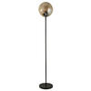 STEHLEUCHTE 25/30/137 cm    - Champagner/Schwarz, Design, Glas/Metall (25/30/137cm)