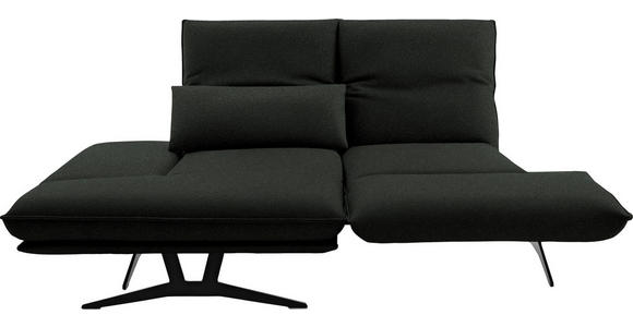 ECKSOFA in Echtleder Dunkelgrün  - Dunkelgrün/Gelb, Design, Leder/Metall (130/210cm) - Dieter Knoll