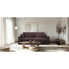 3-SITZER-SOFA MEGA Cord Braun  - Schwarz/Braun, Design, Textil (252/94/126cm) - MID.YOU