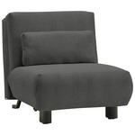 SCHLAFSESSEL Flachgewebe Dunkelgrau - Dunkelgrau/Schwarz, KONVENTIONELL, Textil/Metall (90/85/100cm) - Carryhome