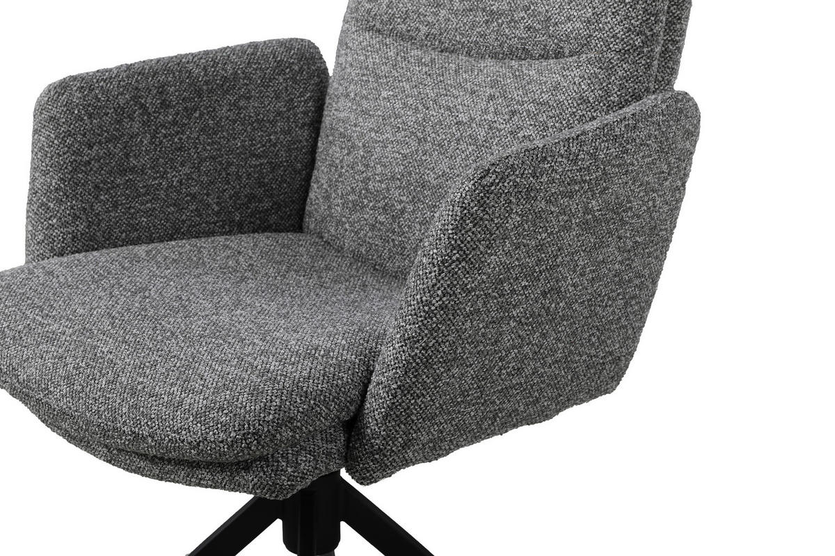 KAROSSZÉK szürke  - fekete/szürke, Design, textil/fém (62/88/64cm) - Novel