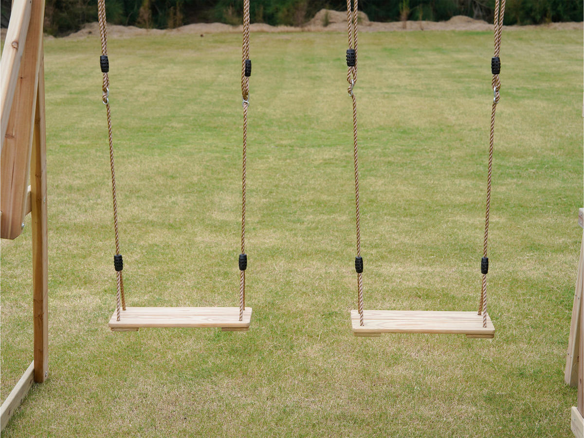 SPIELTURM 345/270/336 cm  - Blau/Braun, KONVENTIONELL, Holz (345/270/336cm) - Ambia Garden