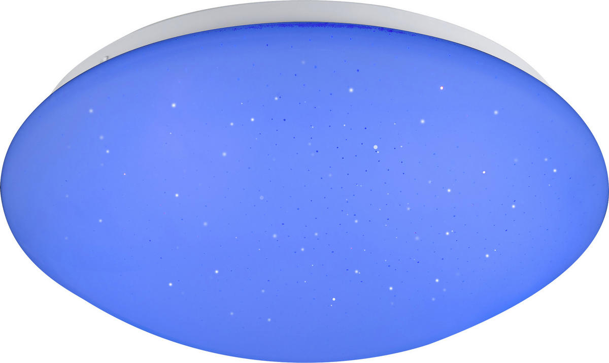 STROPNA LED-SVETILKA Hawai 28/9 cm   - bela, Trendi, kovina/umetna masa (28/9cm) - Boxxx