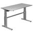 SCHREIBTISCH - Silberfarben/Grau, Design, Holzwerkstoff/Metall (160/66-130/80cm) SCHREIBTISCH - Silberfarben/Grau, Design, Holzwerkstoff/Metall (160/66-130/80cm)