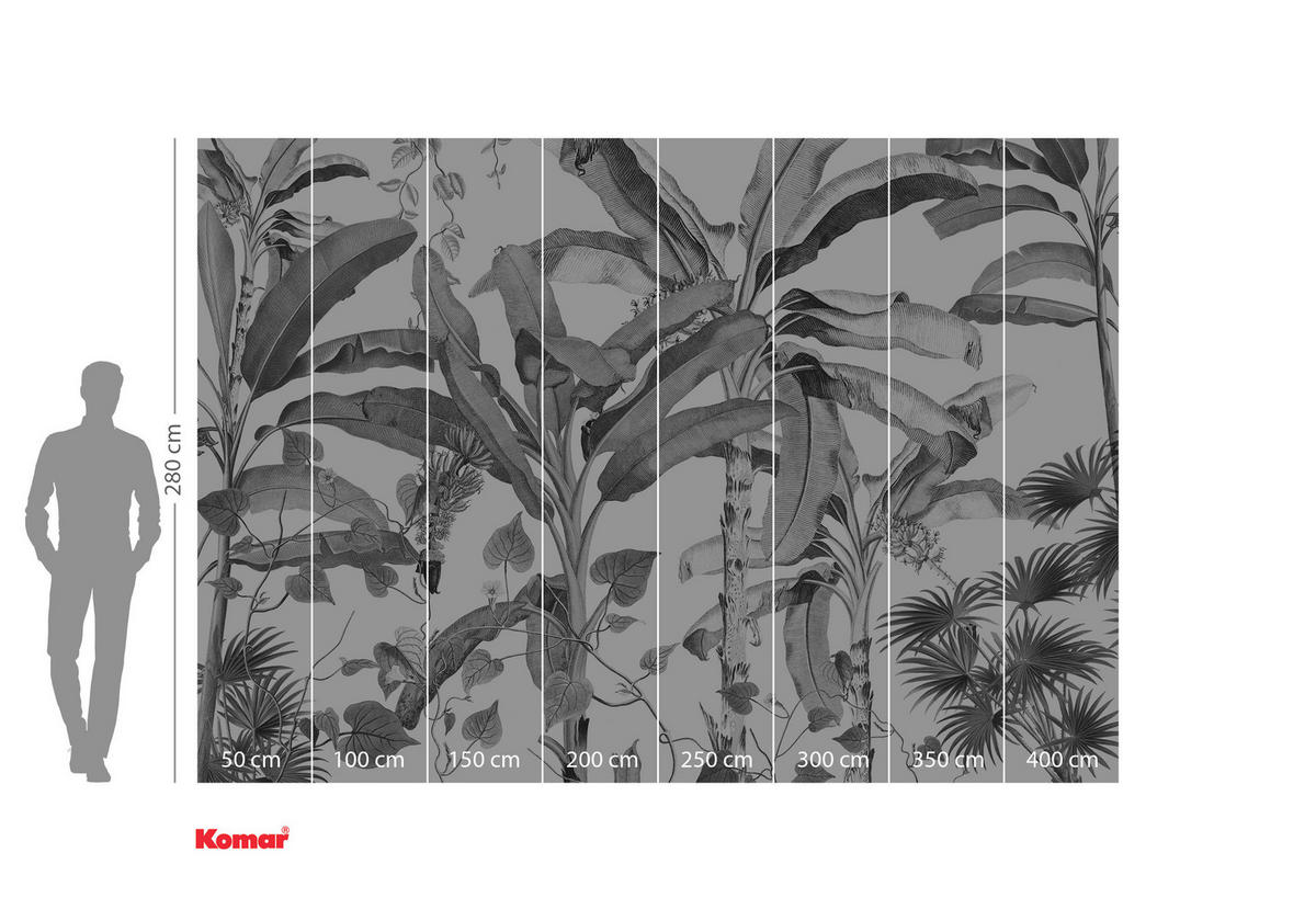 FOTOTAPET 400/280 cm  - vit/svart, Trend, papper (400/280cm) - Komar