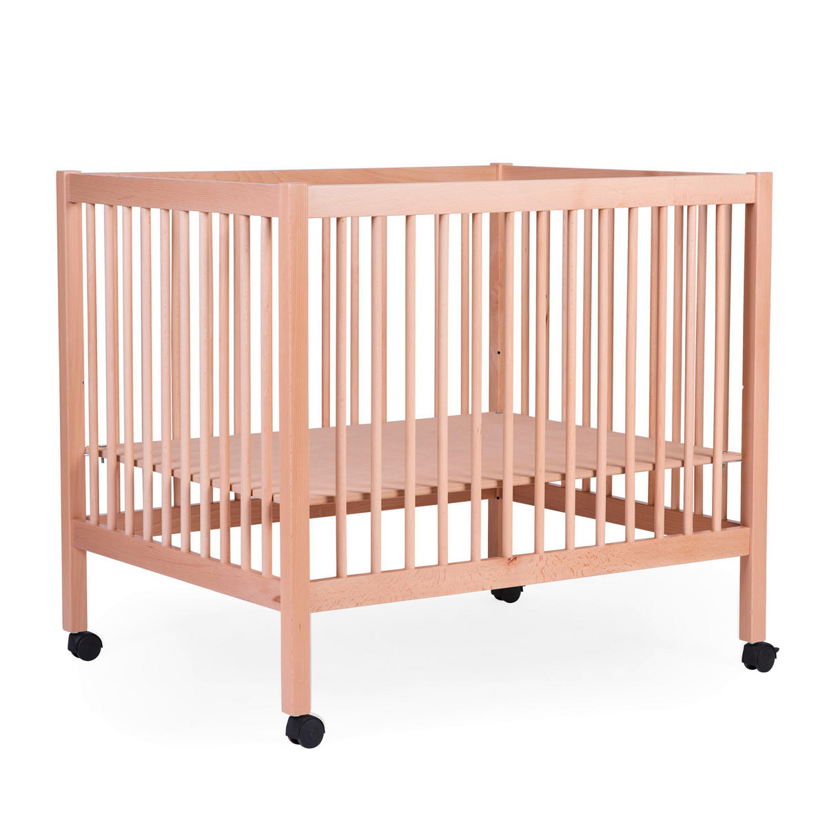 LAUFGITTER PA97NA Natur inkl. Rollen 98/78/82 cm  - Naturfarben, KONVENTIONELL, Holz/Kunststoff (98/78/82cm) - Childhome