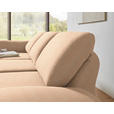 ECKSOFA  in Flachgewebe Lachsfarben  175-224/255-365 cm  - Schwarz/Lachsfarben, Design, Textil/Metall (175-224/255-365cm) - Dieter Knoll