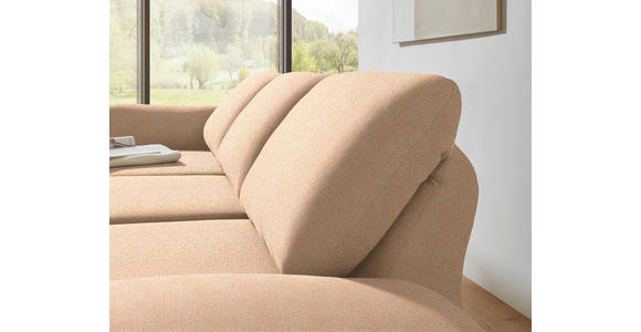 ECKSOFA  in Flachgewebe Lachsfarben  175-224/255-365 cm  - Schwarz/Lachsfarben, Design, Textil/Metall (175-224/255-365cm) - Dieter Knoll