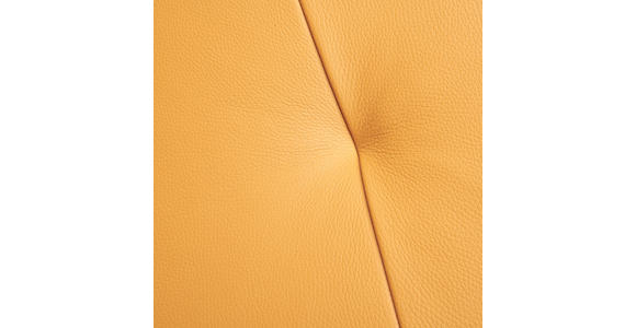 3-SITZER-SOFA Echtleder Currygelb - Currygelb/Schwarz, Design, Leder/Metall (210/79/104cm) - Emilio Belluti