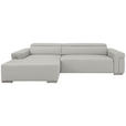 ECKSOFA DUA in Echtleder Beige  170/293 cm  - Chromfarben/Beige, Design, Leder/Metall (170/293cm) - Novel