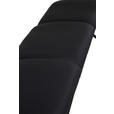 SITZBANK 200/49,5/50 cm Echtleder Schwarz  - Schwarz, Design, Leder/Metall (200/49,5/50cm) - Dieter Knoll