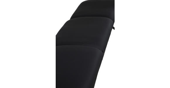 SITZBANK 200/49,5/50 cm Echtleder Schwarz  - Schwarz, Design, Leder/Metall (200/49,5/50cm) - Dieter Knoll