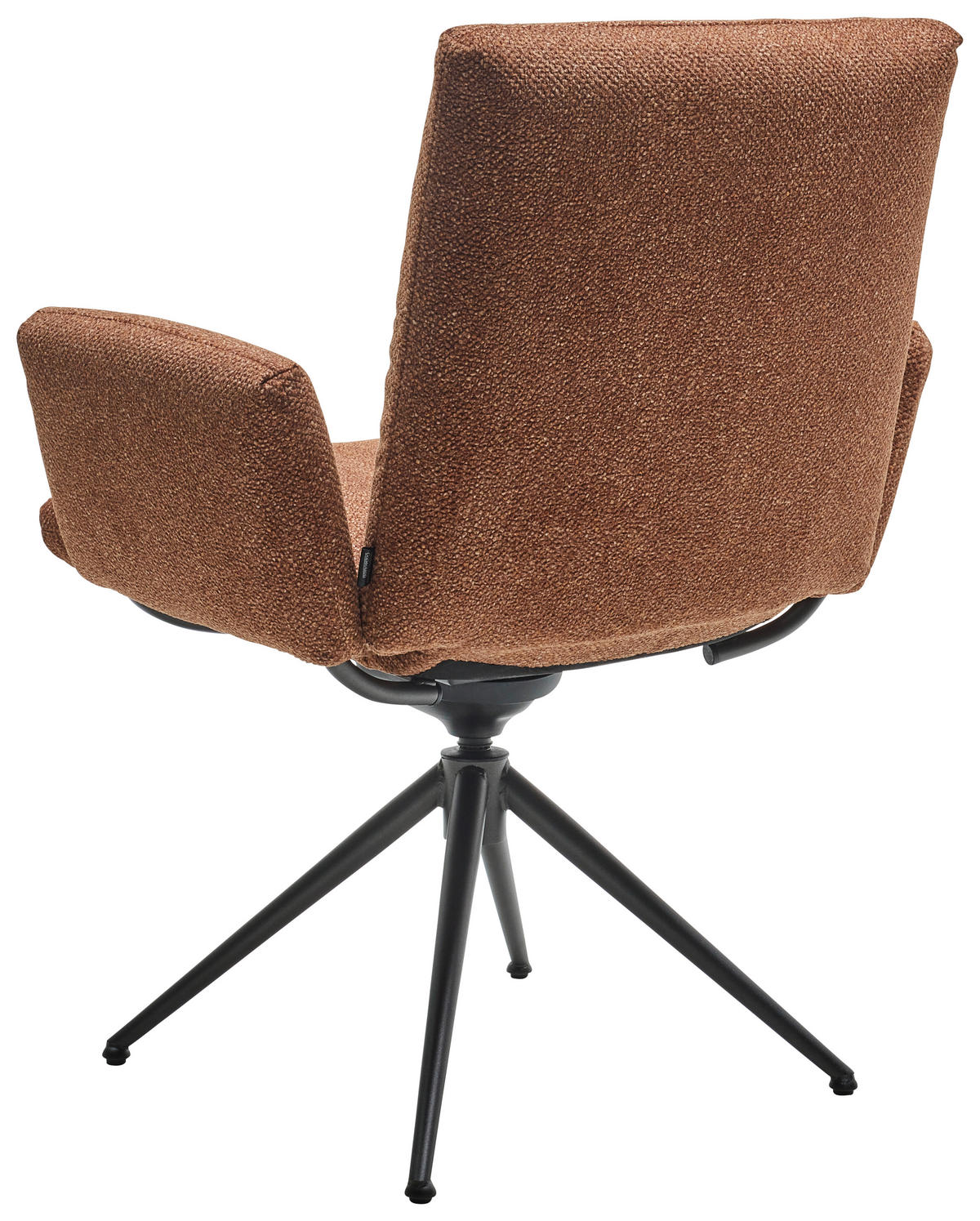 ARMLEHNSTUHL beflockt Haselnussfarben  - Anthrazit/Haselnussfarben, Design, Textil/Metall (70/89/68cm) - Dieter Knoll