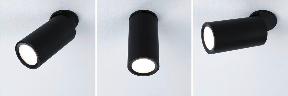DECKENSTRAHLER Turnal 6,0/11,5 cm   - Schwarz, Basics, Metall (6,0/11,5cm) - Paulmann