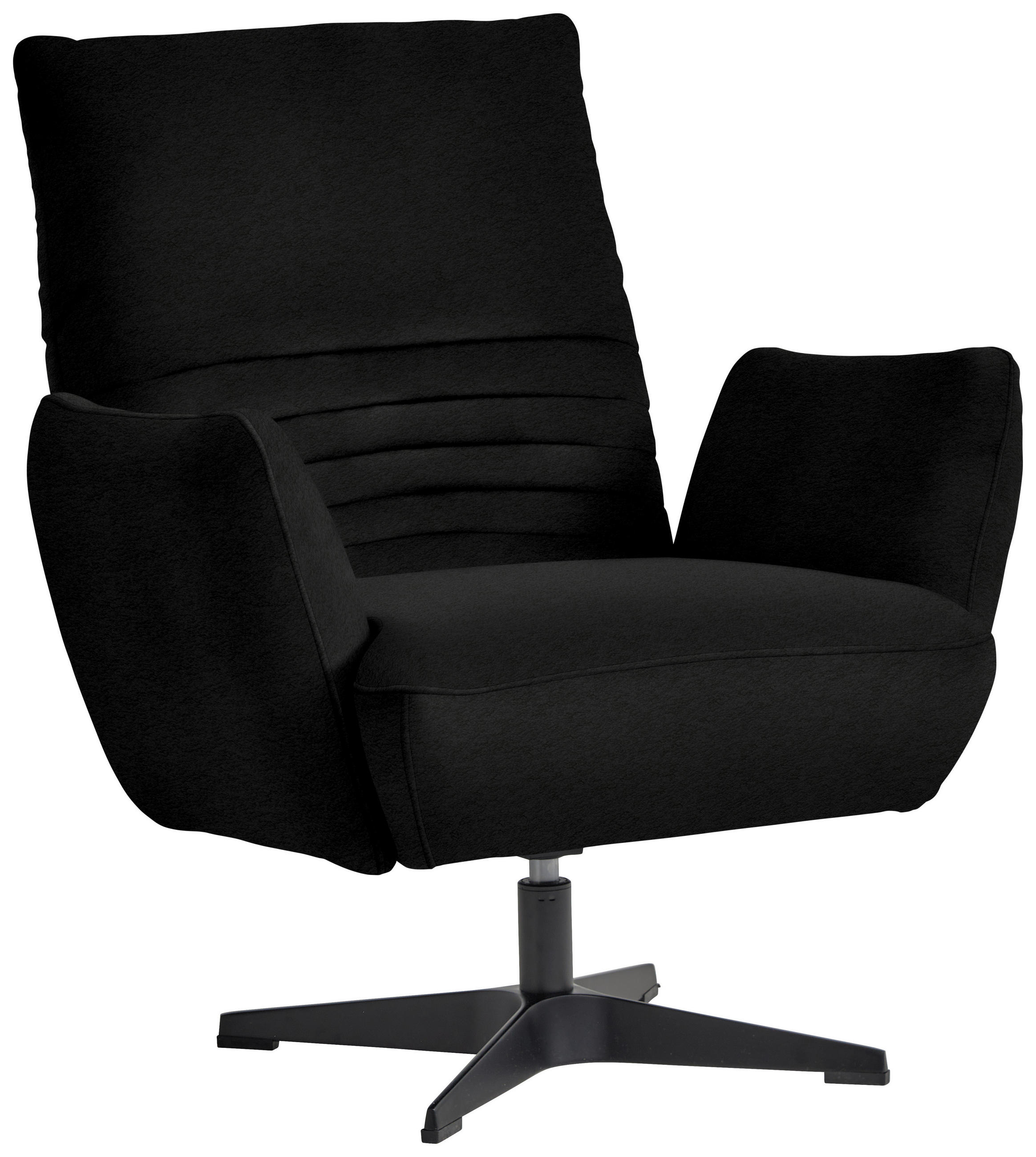 SESSEL in Teddystoff Schwarz  - Schwarz, Design, Textil/Metall (60/94/86cm) - Dieter Knoll