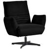 SESSEL in Teddystoff Schwarz  - Schwarz, Design, Textil/Metall (60/94/86cm) - Dieter Knoll