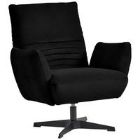 SESSEL in Teddystoff Schwarz  - Schwarz, Design, Textil/Metall (60/94/86cm) - Dieter Knoll