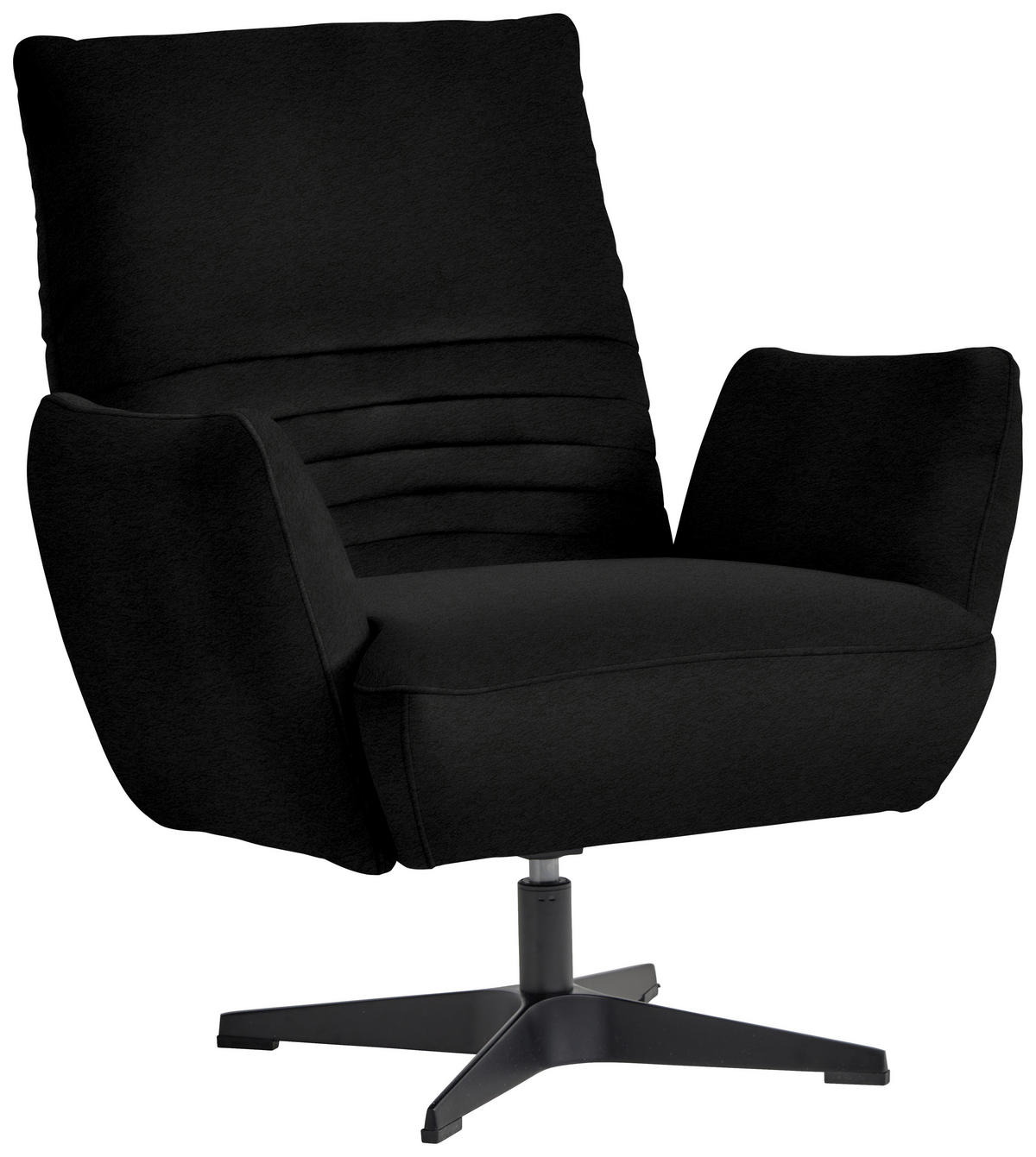 SESSEL in Teddystoff Schwarz  - Schwarz, Design, Textil/Metall (60/94/86cm) - Dieter Knoll