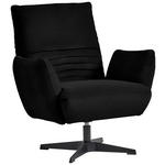 SESSEL in Teddystoff Schwarz  - Schwarz, Design, Textil/Metall (60/94/86cm) - Dieter Knoll