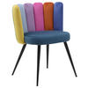 STUHL Samt Multicolor  - Multicolor/Schwarz, Design, Textil/Metall (58,5/79/55,5cm) - home24