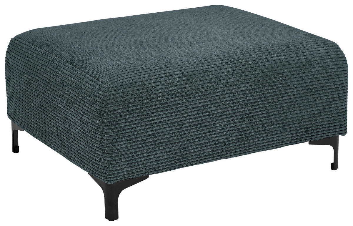HOCKER in Textil Dunkelgrau  - Dunkelgrau/Schwarz, Konventionell, Textil/Metall (99/46/77cm) - Carryhome