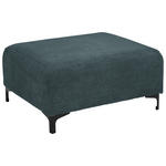 HOCKER in Textil Dunkelgrau  - Dunkelgrau/Schwarz, KONVENTIONELL, Textil/Metall (99/46/77cm) - Carryhome