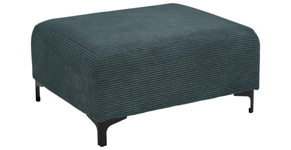 HOCKER in Textil Dunkelgrau  - Dunkelgrau/Schwarz, KONVENTIONELL, Textil/Metall (99/46/77cm) - Carryhome