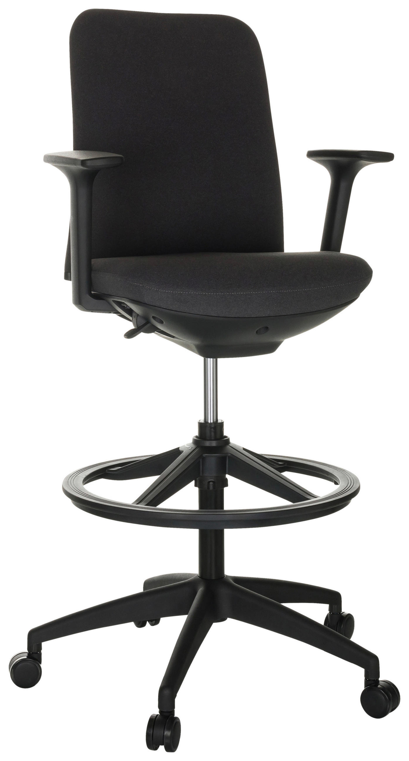 OTOČNÁ ŽIDLE, černá - černá, Basics, textil/plast (73/115-140/73cm) - MID.YOU