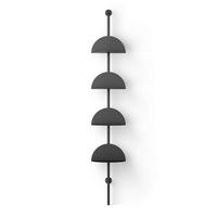 WANDBOARD Schwarz  - Schwarz, Basics, Metall (35/27/204cm) - Umbra
