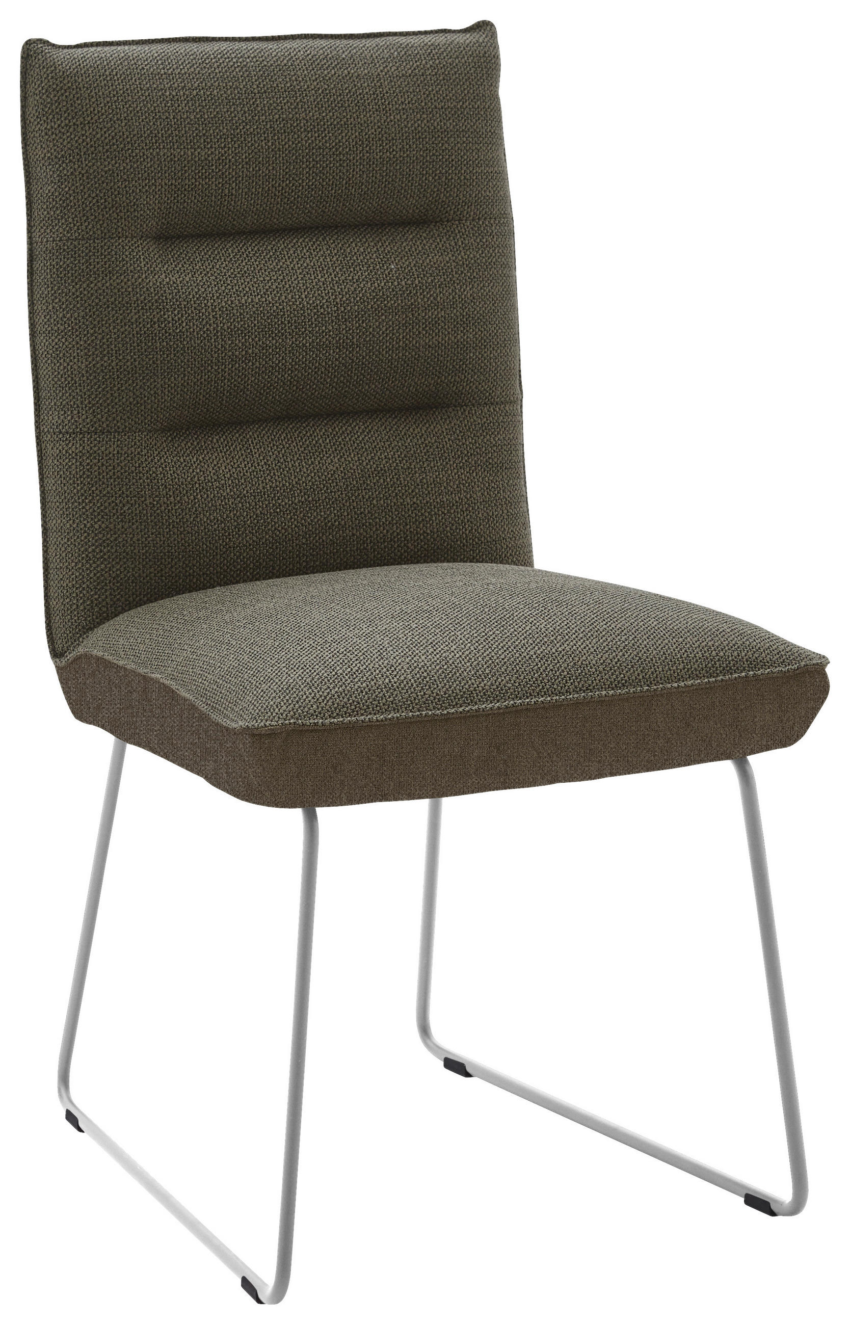 STUHL  in Stahl Flachgewebe Metall, Textil  - Edelstahlfarben/Dunkelbraun, Design, Textil/Metall (49/93/59cm) - Dieter Knoll