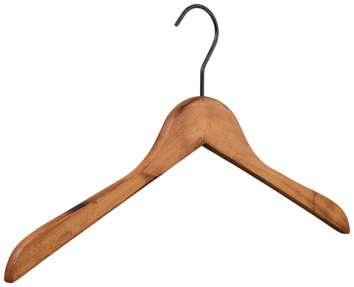 KLEIDERBÜGELSET 4-TEILIG 43 cm Holz  - Braun/Kupferfarben, KONVENTIONELL, Holz (43cm)