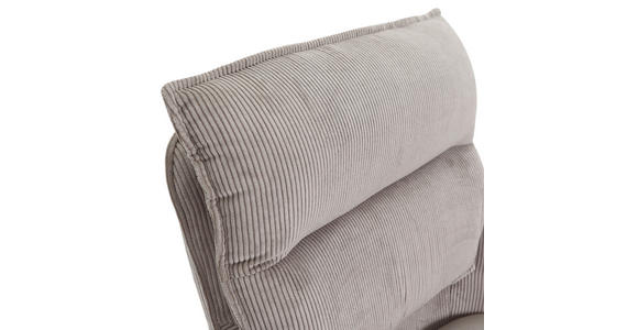 ARMLEHNSTUHL  Stoffauswahl, Sitzfläche 360° drehbar, automatische Rückholfunktion Cord  - Taupe/Eichefarben, Design, Holz/Textil (60/95/62cm) - Novel