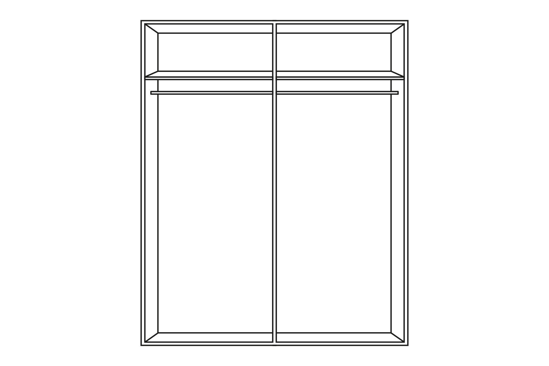 DREHTÜRENSCHRANK in Weiss, Sonoma Eiche  - Weiss/Silberfarben, Konventionell, Glas/Holzwerkstoff (181/197/54cm) - Boxxx