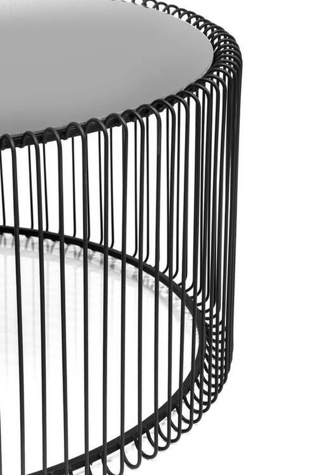 BEISTELLTISCHSET in Metall, Glas 60-69,5/60-69,5/30,5-33,5 cm  - Schwarz, LIFESTYLE, Glas/Metall (60-69,5/60-69,5/30,5-33,5cm) - Ambia Home