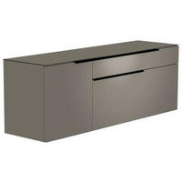 LOWBOARD  in 160/56/45 cm  - Schwarz/Grau, Design, Glas/Holzwerkstoff (160/56/45cm) - Moderano