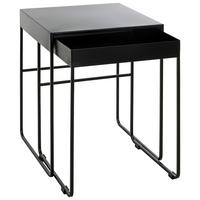 BEISTELLTISCHSET rechteckig Schwarz  - Schwarz, Design, Metall (39-42/39-42/51-54cm)