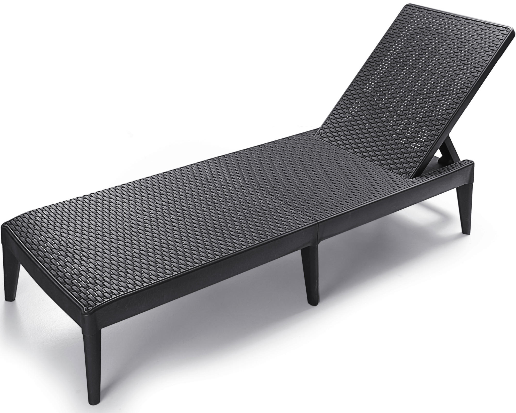 SONNENLIEGE 183/28,5/57 cm  - Anthrazit, Basics, Kunststoff (183/28,5/57cm)