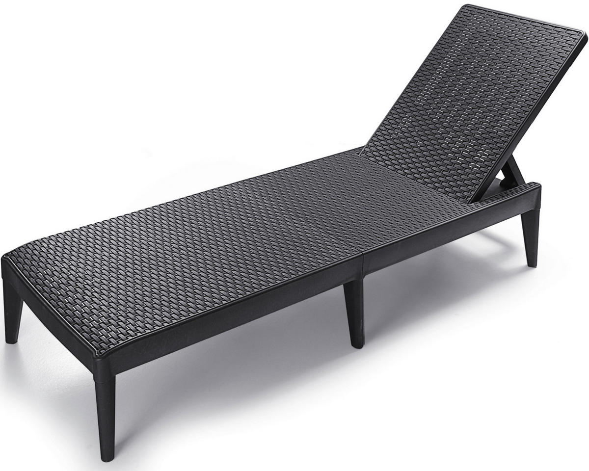 SONNENLIEGE 183/28,5/57 cm  - Anthrazit, Basics, Kunststoff (183/28,5/57cm)