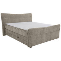 BOXSPRINGBETT 160/200 cm  in Greige  - Chromfarben/Greige, Konventionell, Textil/Metall (160/200cm) - Esposa