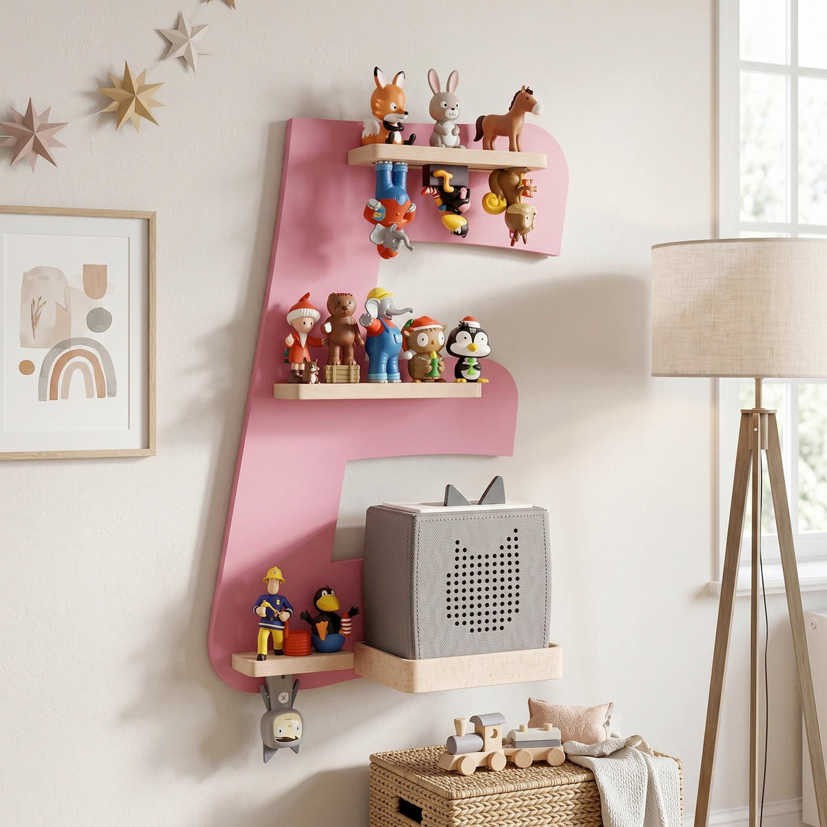 KINDERREGAL  - Pink, Modern, Holzwerkstoff (32/47/19cm) - Livetastic