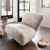 XXL-SESSEL in Struktur Creme  - Creme/Schwarz, Trend, Textil/Metall (95/77/94cm) - Livetastic