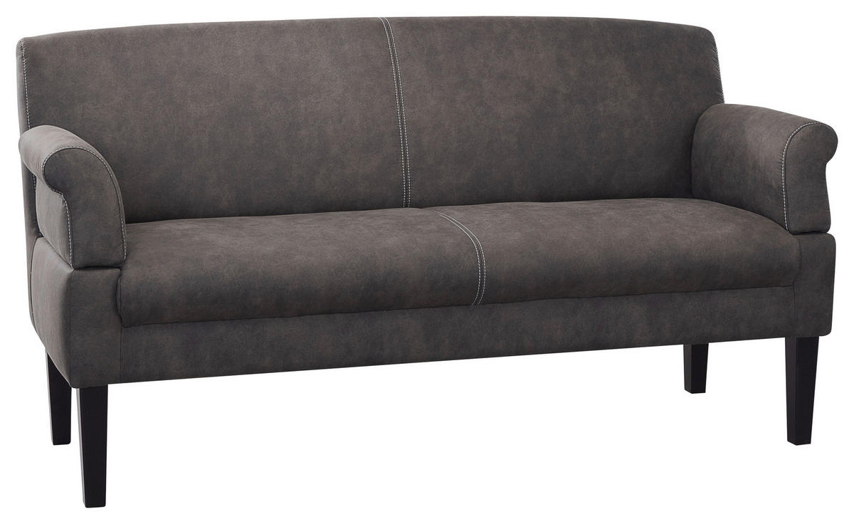 3-SITZER-SOFA in Mikrofaser Anthrazit  - Anthrazit/Beige, Konventionell, Holz/Textil (182/97/78cm) - Sit & More