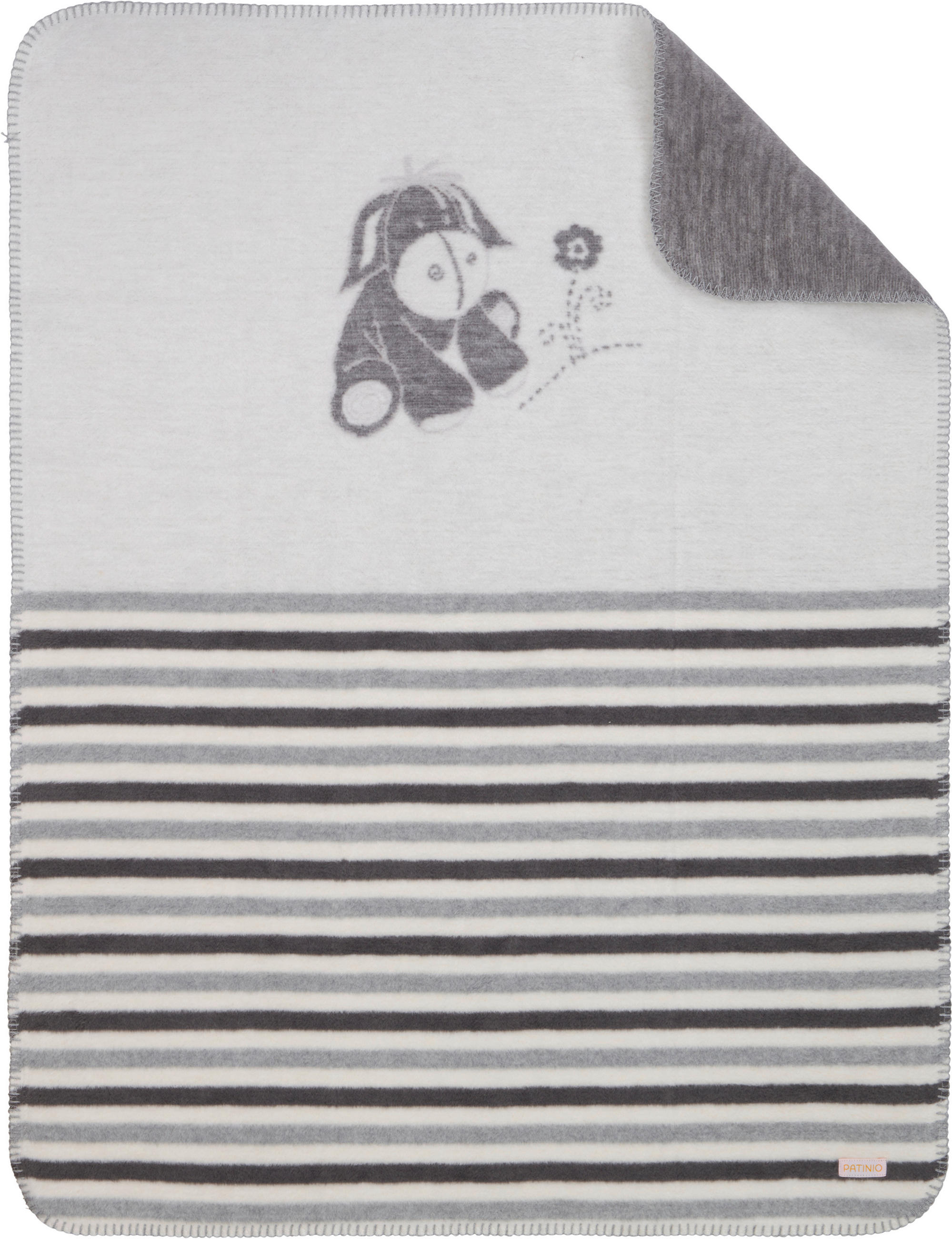SCHMUSEDECKE 75/100 cm - Creme/Grau, Basics, Textil (75/100cm) - Patinio
