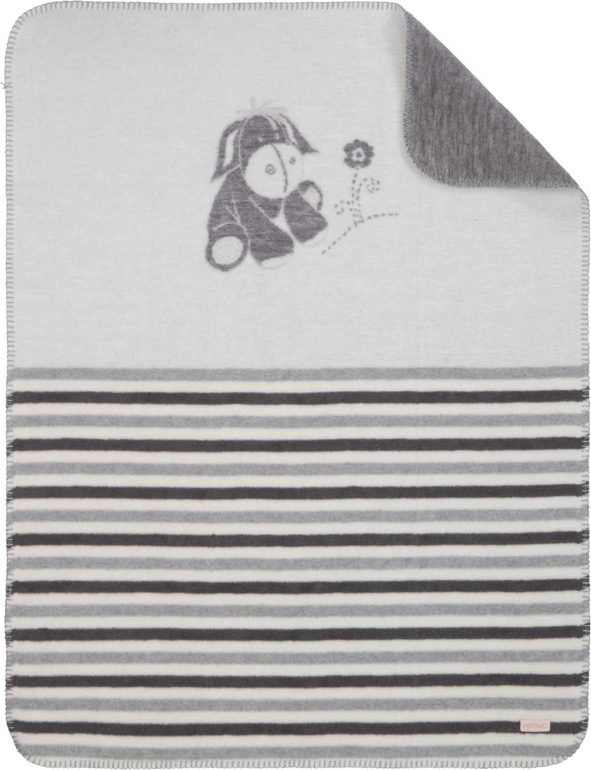 HEBKÁ DEKA - sivá/krémová, Basics, textil (75/100cm) - Patinio