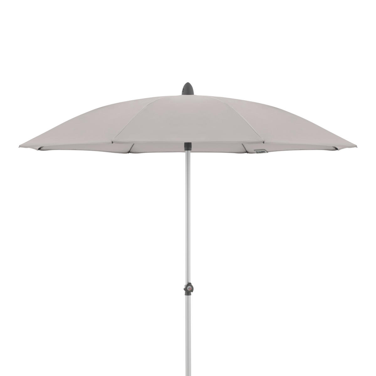 SONNENSCHIRM 200 cm Hellgrau  - Silberfarben/Hellgrau, KONVENTIONELL, Textil/Metall (200/200cm) - Doppler