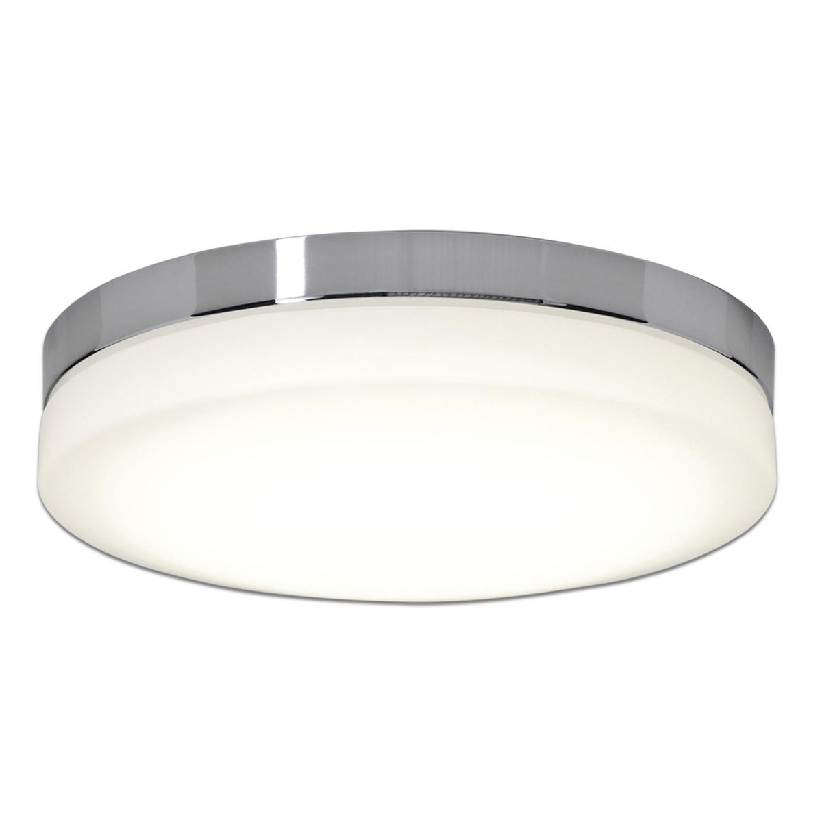LED-DECKENLEUCHTE 29 cm  - Chromfarben/Weiß, Design, Kunststoff/Metall (29cm) - Näve