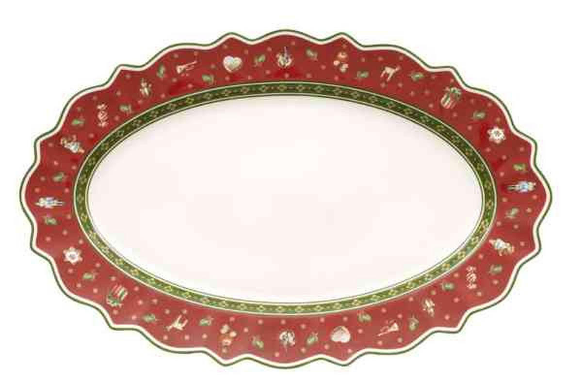PLADENJ      50/31 cm        - rdeča/bela, Design, keramika (50/31cm) - Villeroy & Boch
