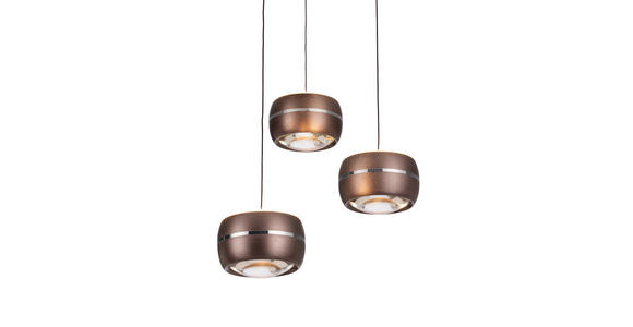 LED-HÄNGELEUCHTE  52,5/180 cm    - Braun, Basics, Glas/Metall (52,5/180cm) - Dieter Knoll