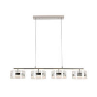 LED-HÄNGELEUCHTE Luca 93/18/120 cm   - Chromfarben, Design, Glas/Kunststoff (93/18/120cm) - Novel