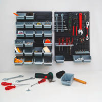 WERKZEUGWAND  - Schwarz/Grau, Design, Kunststoff (84/59cm)